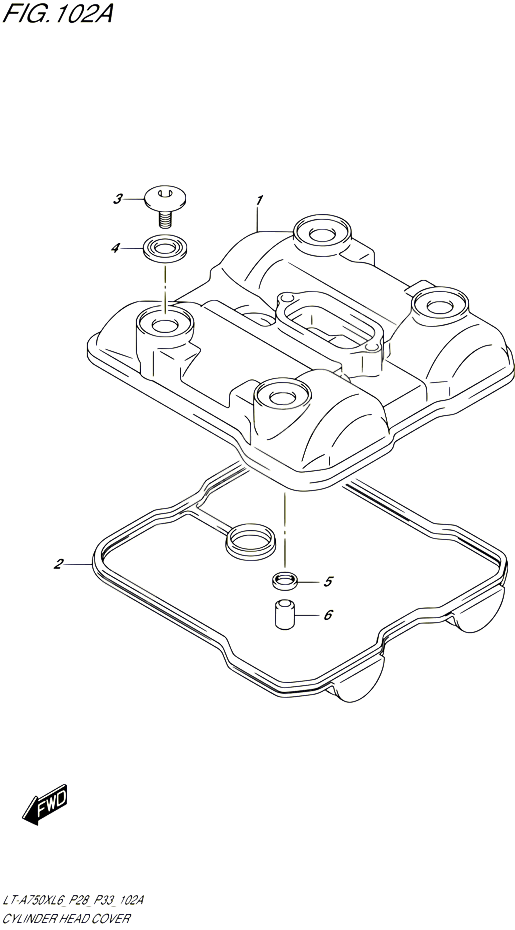COUVRE CULASSE POUR SUZUKI KINGQUAD 750 2016 POUR SUZUKI KINGQUADLT A750X L6 LT A750XZ L6 