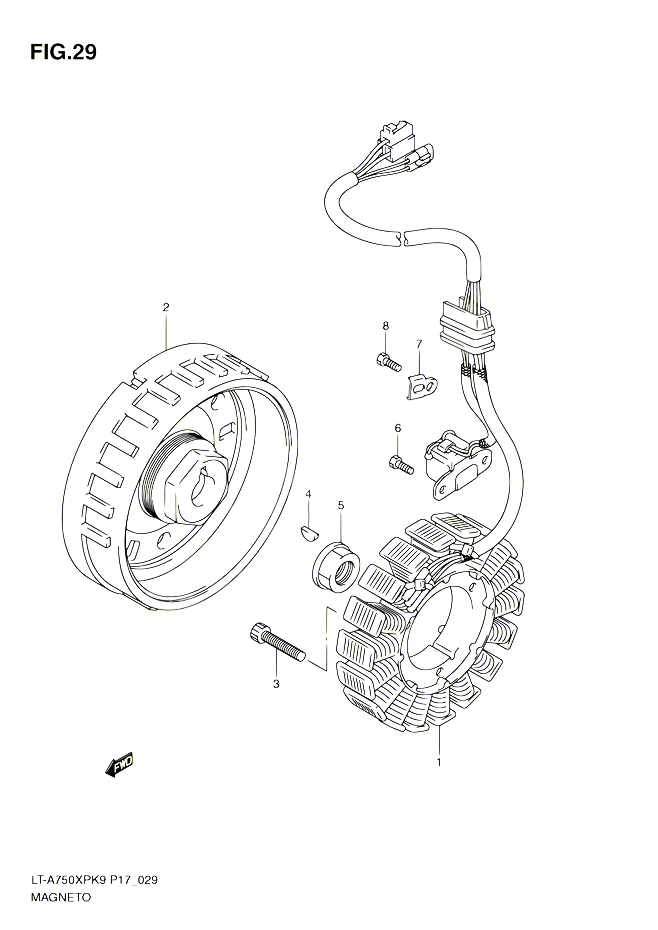 ALLUMAGE ROTOR STATOR POUR SUZUKI KINGQUAD 750 2010 POUR SUZUKI KINGQUADLT A750XP L0 