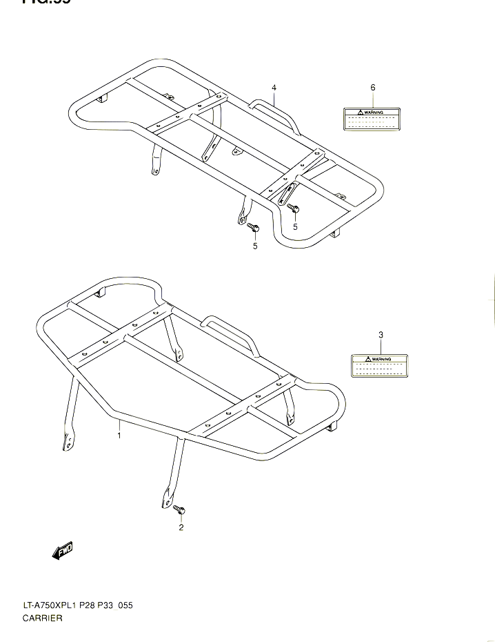 PORTE PAQUET LT A750XPL1 P33 POUR SUZUKI KINGQUAD 750 2011 POUR SUZUKI KINGQUADLT A750XP L1 LT A750XPZ L1 