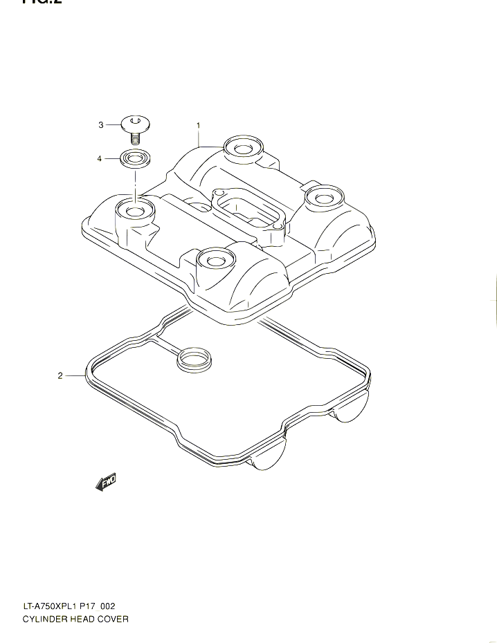 COUVRE CULASSE POUR SUZUKI KINGQUAD 750 2011 POUR SUZUKI KINGQUADLT A750XP L1 