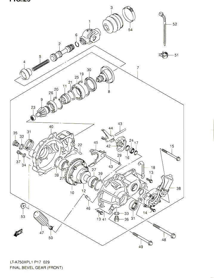 CARDAN COUPLE CONIQUE FRONT POUR SUZUKI KINGQUAD 750 2011 POUR SUZUKI KINGQUADLT A750XP L1 