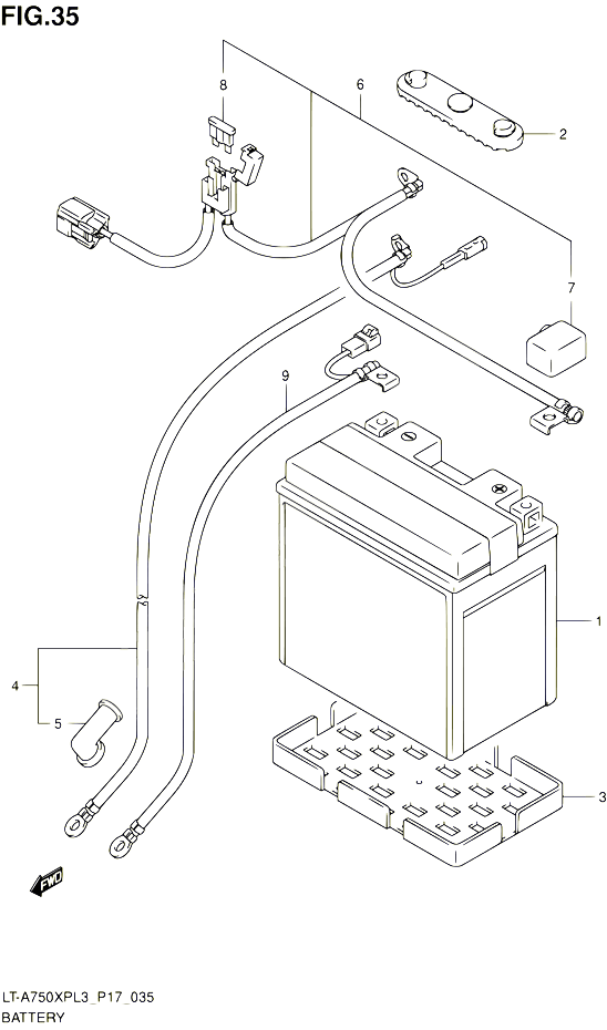 BATTERIE POUR SUZUKI KINGQUAD 750 2013 POUR SUZUKI KINGQUADLT A750XP L3 LT A750XPZ L3 