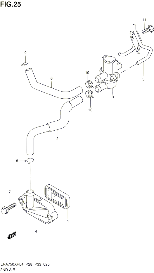 SYSTEME RECYCLAGE GAZ ECHAPPEMENT POUR SUZUKI KINGQUAD 750 2014 POUR SUZUKI KINGQUADLT A750XP L4  LT A750XPZ L4 