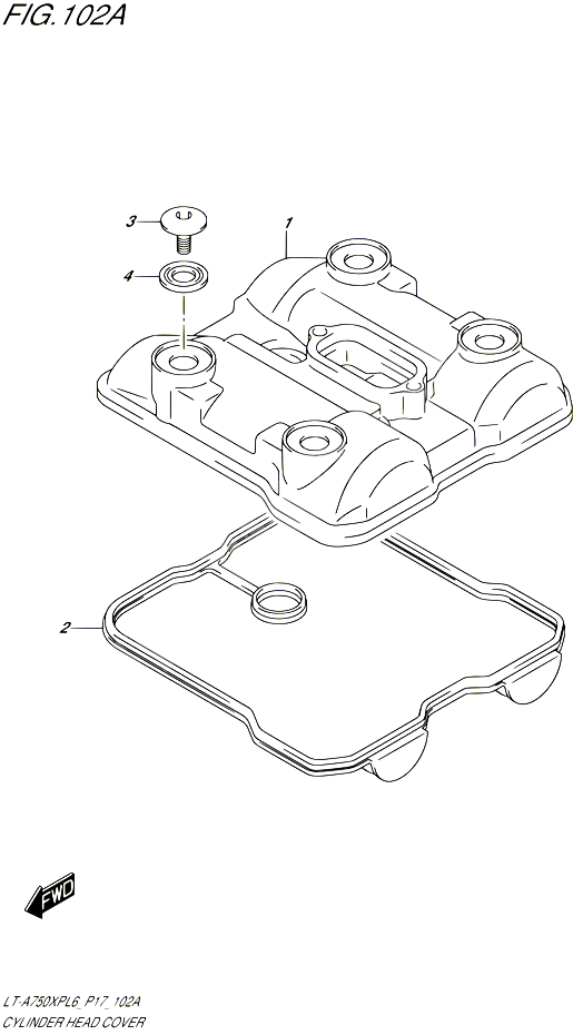 COUVRE CULASSE POUR SUZUKI KINGQUAD 750 2016 POUR SUZUKI KINGQUADLT A750XP L6 LT A750XPZ L6 