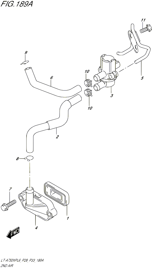 SYSTEME RECYCLAGE GAZ ECHAPPEMENT POUR SUZUKI KINGQUAD 750 2016 POUR SUZUKI KINGQUADLT A750XP L6  LT A750XPZ L6 