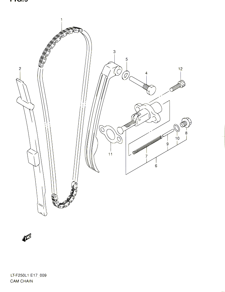 DISTRIBUTION POUR SUZUKI OZARK 250 2011 POUR SUZUKI OZARKLT F250 L1 