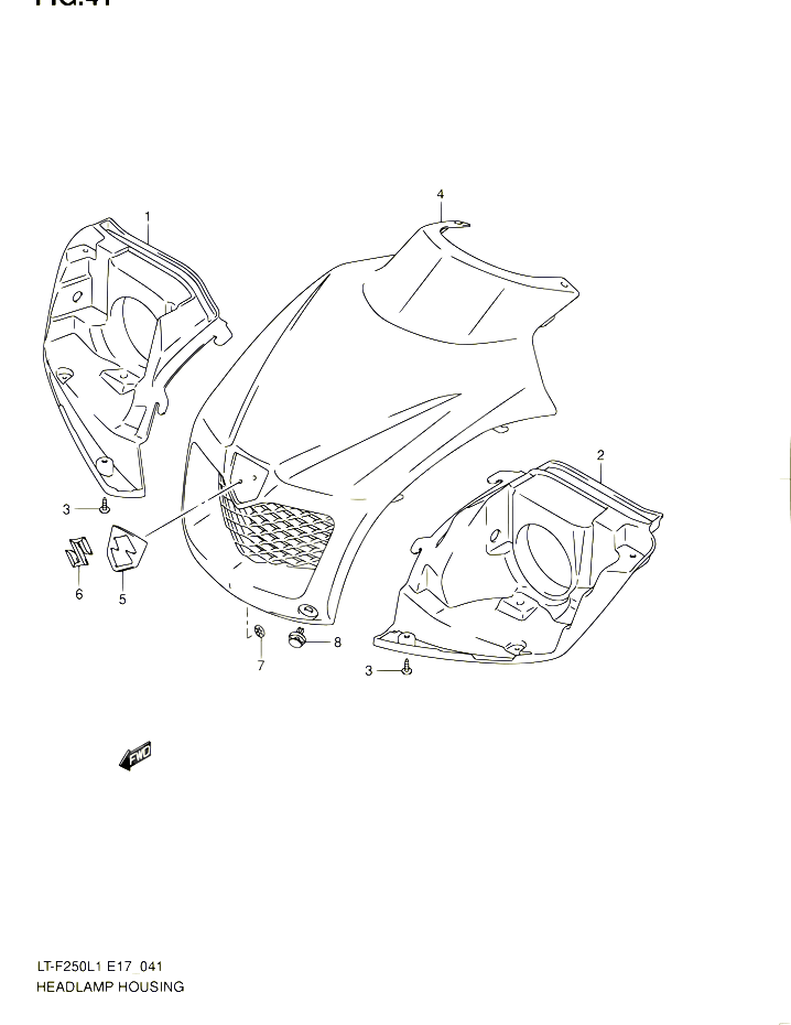 BOL DE PHARE POUR SUZUKI OZARK 250 2011 POUR SUZUKI OZARKLT F250 L1 