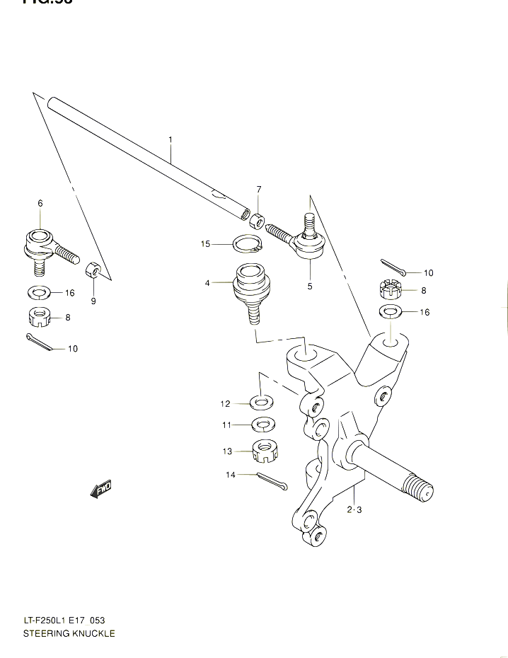 BIELLETTE DE DIRECTION MOYEU POUR SUZUKI OZARK 250 2011 POUR SUZUKI OZARKLT F250 L1 