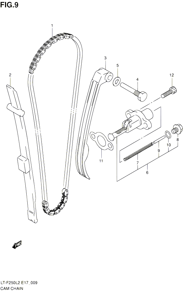 DISTRIBUTION POUR SUZUKI OZARK 250 2012 POUR SUZUKI OZARKLT F250 L2 