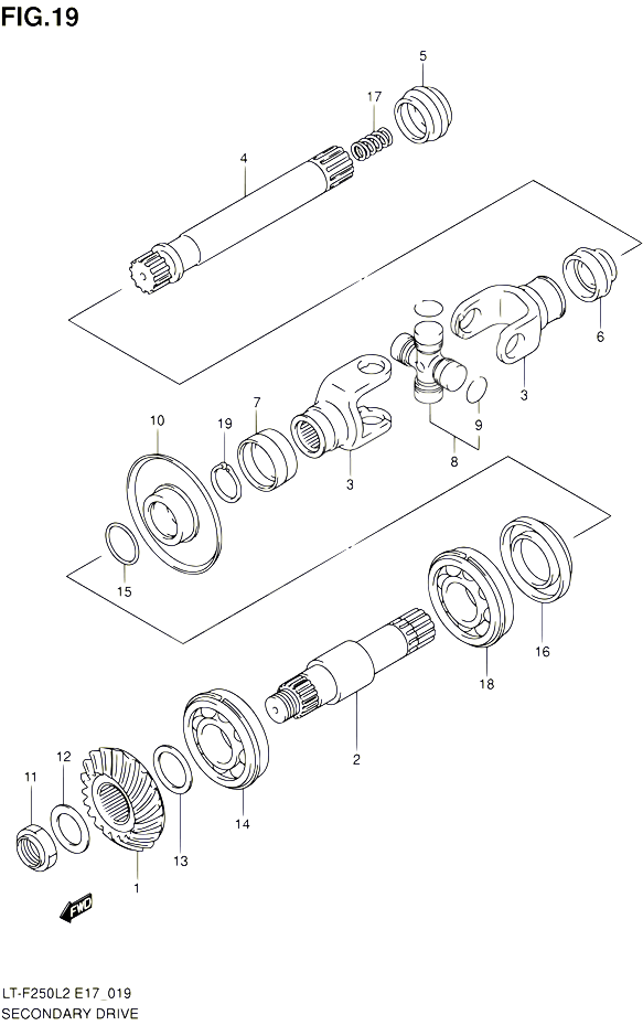 COUPLE CONIQUE POUR SUZUKI OZARK 250 2012 POUR SUZUKI OZARKLT F250 L2 