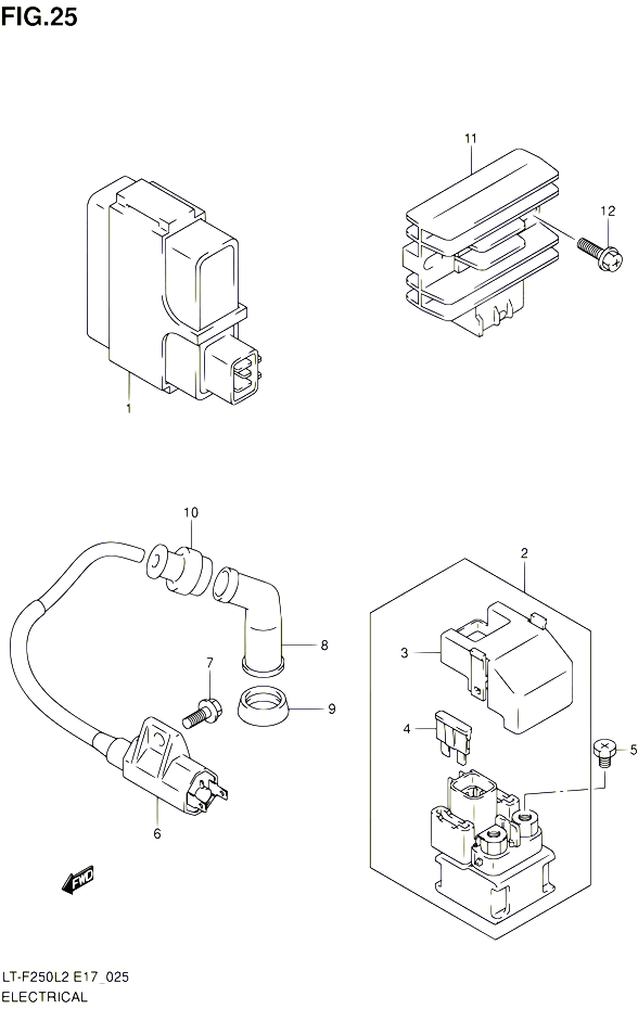PARTIE ELECTRIQUE POUR SUZUKI OZARK 250 2012 POUR SUZUKI OZARKLT F250 L2 