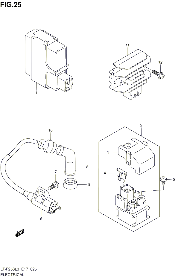 PARTIE ELECTRIQUE POUR SUZUKI OZARK 250 2013 POUR SUZUKI OZARKLT F250 L3 