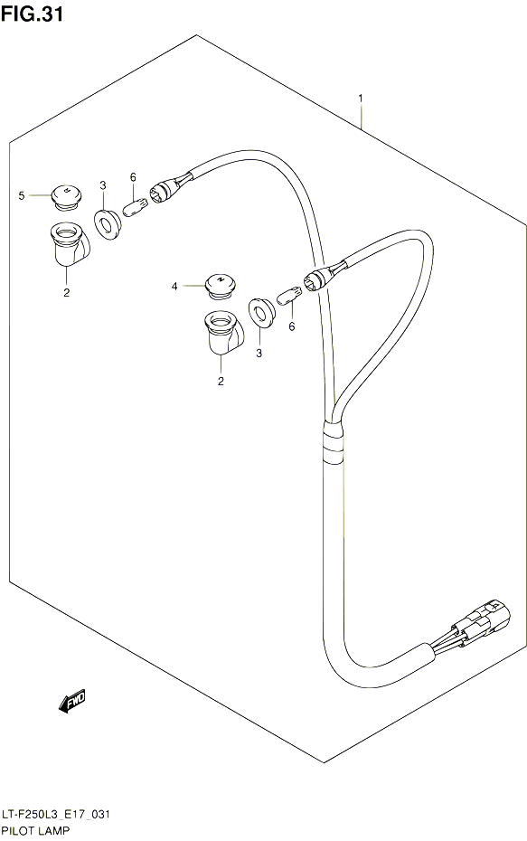ENSEMBLE TEMOINS LT F250L3 E24 POUR SUZUKI OZARK 250 2013 POUR SUZUKI OZARKLT F250 L3 