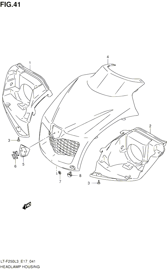 BOL DE PHARE POUR SUZUKI OZARK 250 2013 POUR SUZUKI OZARKLT F250 L3 