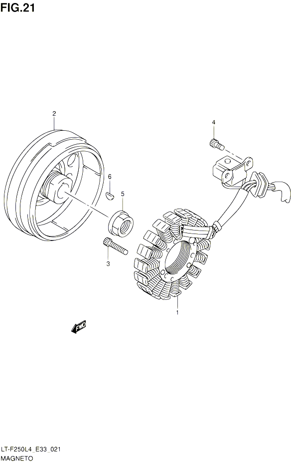 ALLUMAGE ROTOR STATOR POUR SUZUKI OZARK 250 1992 POUR SUZUKI OZARKLT F250 L4 