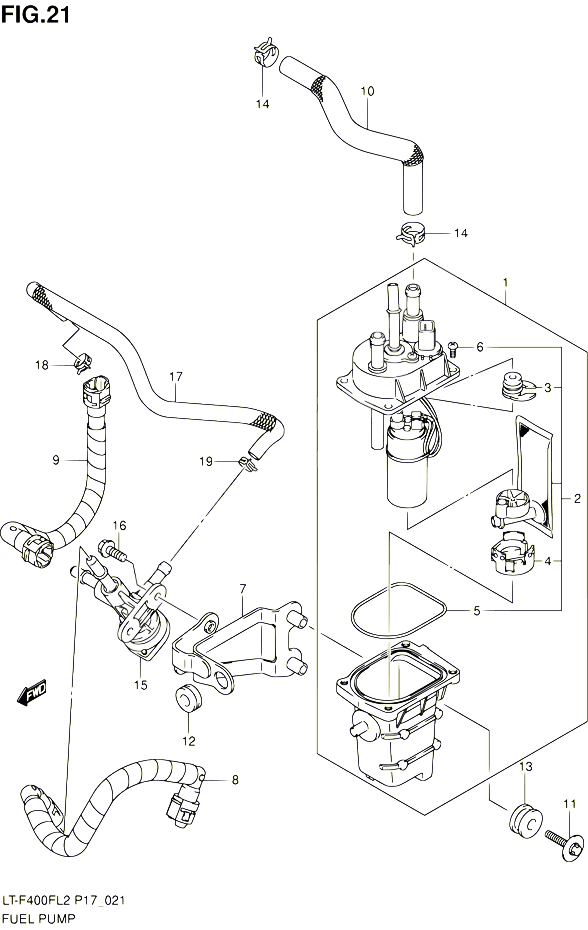 POMPE A ESSENCE POUR SUZUKI KINGQUAD 400 2012 POUR SUZUKI KINGQUADLT F400F L2  LT F400FZ L2 