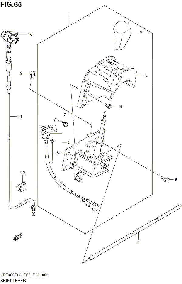 LEVIER DE VITESSE POUR SUZUKI KINGQUAD 400 2013 POUR SUZUKI KINGQUADLT F400F L3  LT F400FZ L3 