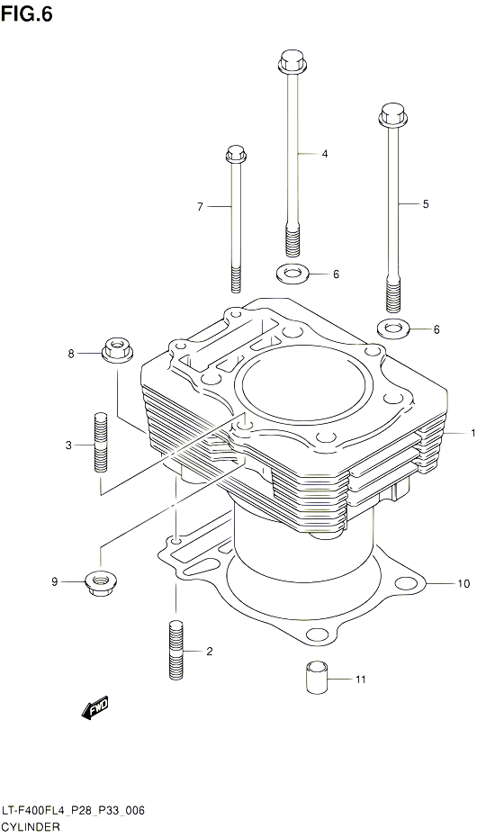 CYLINDRE POUR SUZUKI KINGQUAD 400 2014 POUR KINGQUAD 400 2WD AUTOMATIQUE LT F400F L4 LT F400FZ L4 