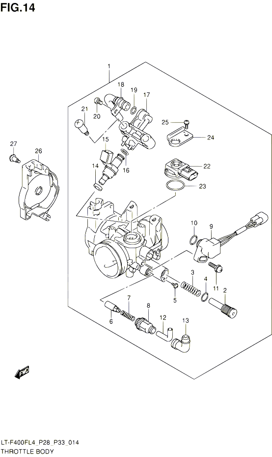 CORPS DE PAPILLON POUR SUZUKI KINGQUAD 400 2014 POUR KINGQUAD 400 2WD AUTOMATIQUE LT F400F L4 LT F400FZ L4 