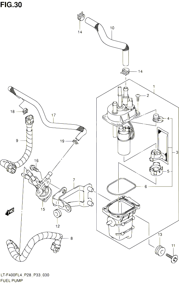 POMPE A ESSENCE POUR SUZUKI KINGQUAD 400 2014 POUR KINGQUAD 400 2WD AUTOMATIQUE LT F400F L4  LT F400FZ L4 