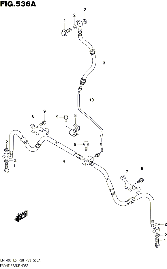 DURITE DE FREIN AVANT POUR SUZUKI KINGQUAD 400 2015 POUR SUZUKI KINGQUADLT F400F L5 LT F400FZ L5 