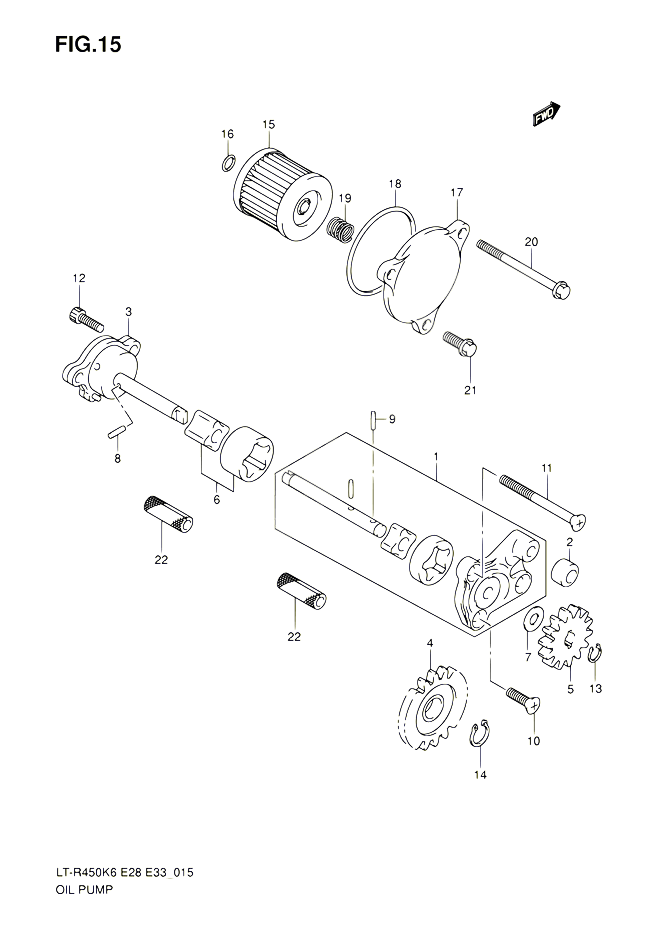 POMPE A HUILE POUR SUZUKI QUADRACER 450 2010 POUR SUZUKI QUADRACERLT R450 L0 LT R450Z L0 