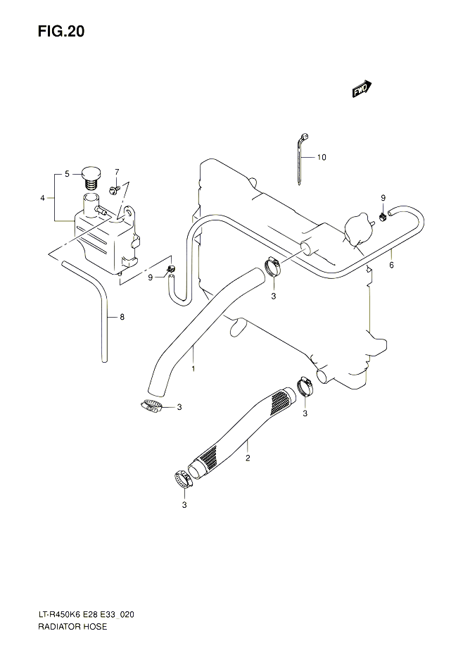 DURITE DE RADIATEUR POUR SUZUKI QUADRACER 450 2010 POUR SUZUKI QUADRACERLT R450 L0  LT R450Z L0 