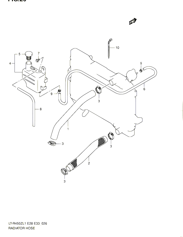 DURITE DE RADIATEUR POUR SUZUKI QUADRACER 450 2011 POUR SUZUKI QUADRACERLT R450 L1  LT R450Z L1 