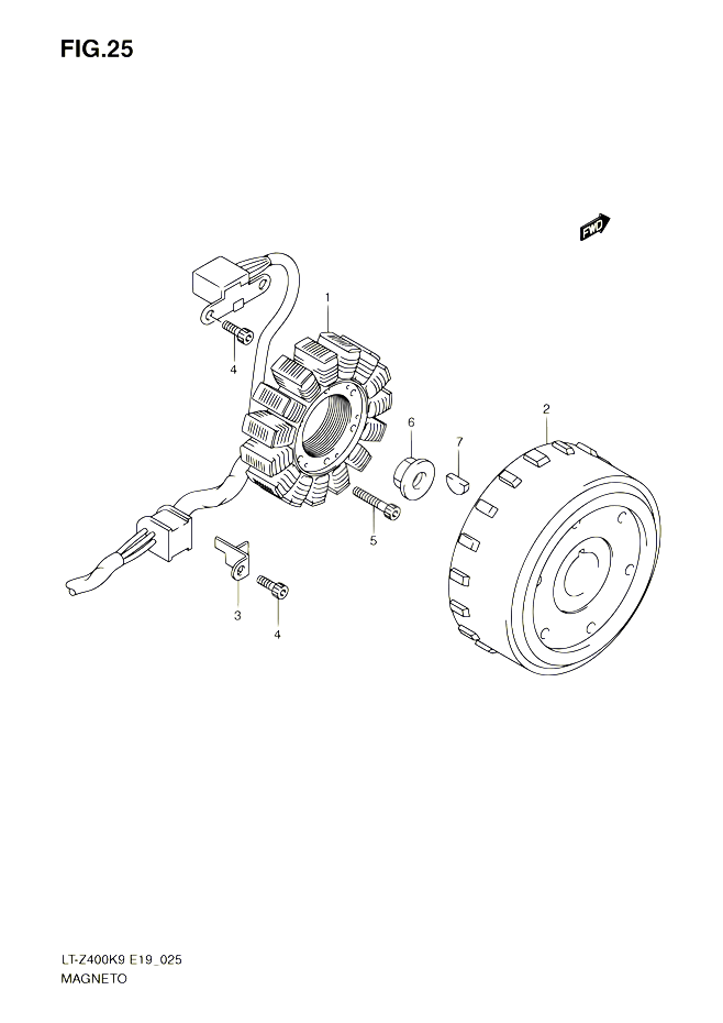 ALLUMAGE ROTOR STATOR POUR SUZUKI QUADSPORT 400 2010 POUR SUZUKI QUADSPORTLT Z400 L0 LT Z400Z L0 