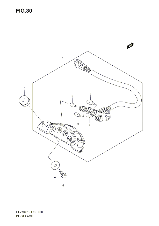 ENSEMBLE TEMOINS POUR SUZUKI QUADSPORT 400 2010 POUR SUZUKI QUADSPORTLT Z400 L0 LT Z400Z L0 