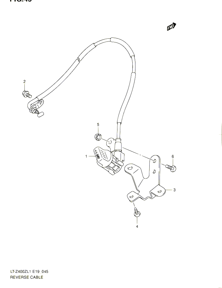 CABLE DE MARCHE ARRIERE LT Z400ZL1 E19 POUR SUZUKI QUADSPORT 400 2011 POUR SUZUKI QUADSPORTLT Z400 L1  LT Z400Z L1 