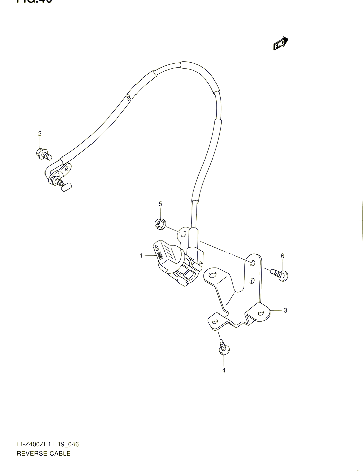 CABLE DE MARCHE ARRIERE LT Z400L1 E19 POUR SUZUKI QUADSPORT 400 2011 POUR SUZUKI QUADSPORTLT Z400 L1  LT Z400Z L1 