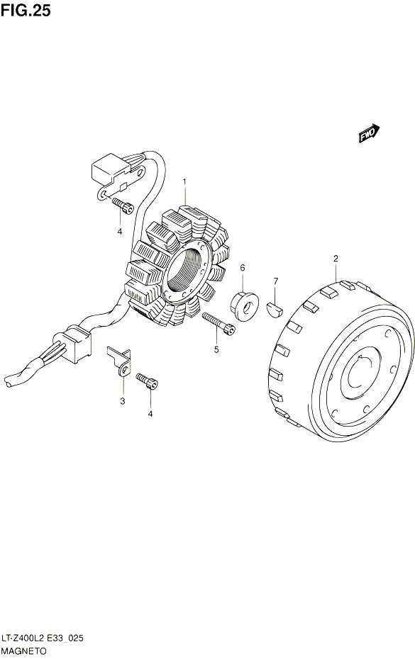 ALLUMAGE ROTOR STATOR POUR SUZUKI QUADSPORT 400 2012 POUR SUZUKI QUADSPORTLT Z400 L2 LT Z400Z L2 