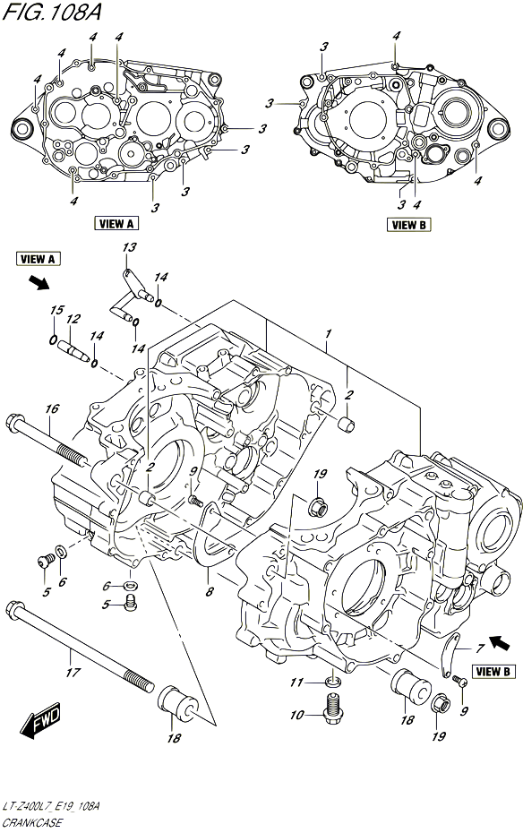 CARTER POUR SUZUKI QUADSPORT 400 2017 POUR QUADSPORT Z400 LT Z400 L7 