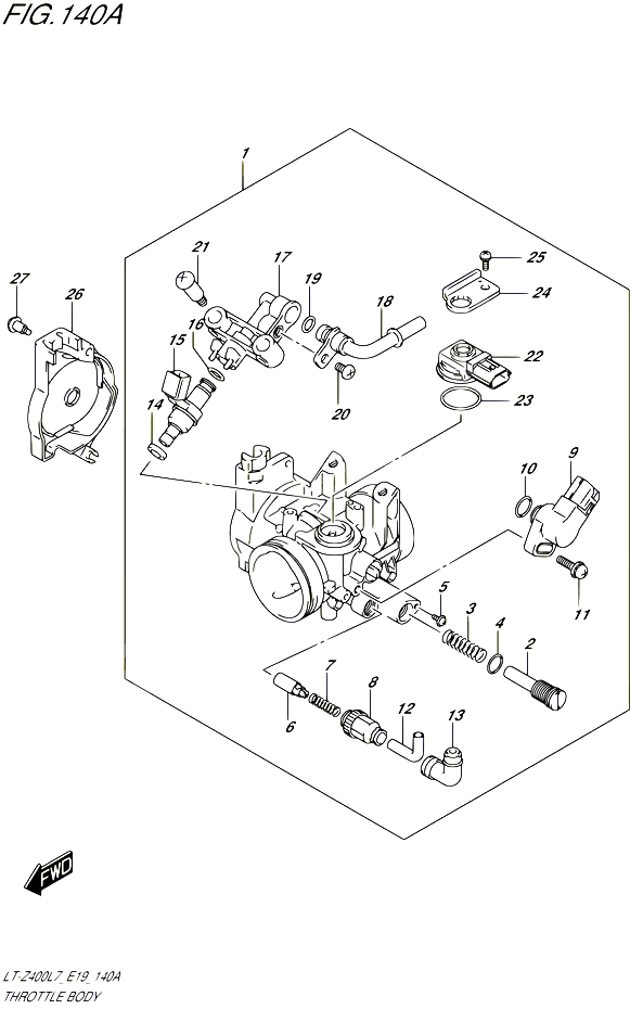 CORPS DE PAPILLON POUR SUZUKI QUADSPORT 400 2017 POUR QUADSPORT Z400 LT Z400 L7 