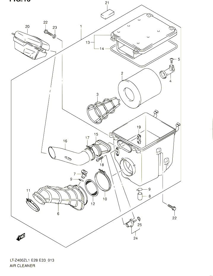 FILTRE A AIR POUR SUZUKI QUADSPORT 400 2011 POUR SUZUKI QUADSPORTLT Z400Z L1 