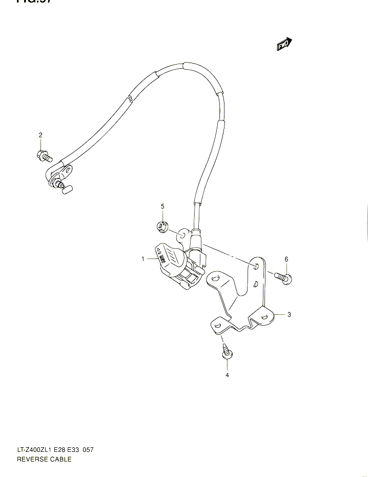 CABLE DE MARCHE ARRIERE LT Z400ZL1 E28 POUR SUZUKI QUADSPORT 400 2011 POUR SUZUKI QUADSPORTLT Z400Z L1 