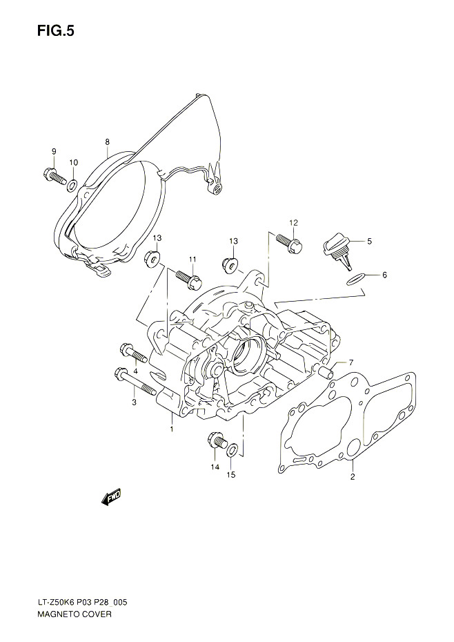 CARTER ALLUMAGE POUR SUZUKI QUADSPORT 50 2010 POUR SUZUKI QUADSPORTLT Z50 L0  LT Z50Z L0 