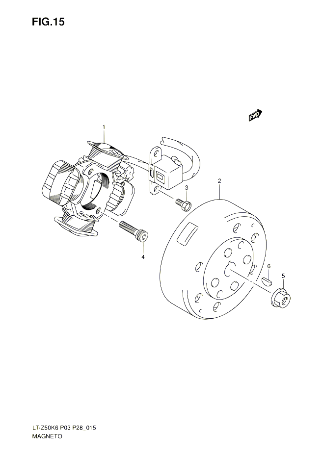 ALLUMAGE ROTOR STATOR POUR SUZUKI QUADSPORT 50 2010 POUR SUZUKI QUADSPORTLT Z50 L0 LT Z50Z L0 