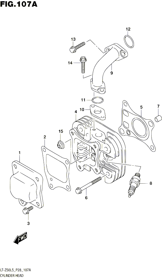 CYLINDRE POUR SUZUKI QUADSPORT 50 1992 POUR SUZUKI QUADSPORTLT Z50 L5 