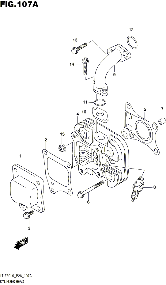 CYLINDRE POUR SUZUKI QUADSPORT 50 2016 POUR SUZUKI QUADSPORTLT Z50 L6 