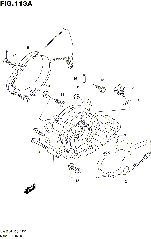 CARTER ALLUMAGE POUR SUZUKI QUADSPORT 50 2016 POUR SUZUKI QUADSPORTLT Z50 L6 