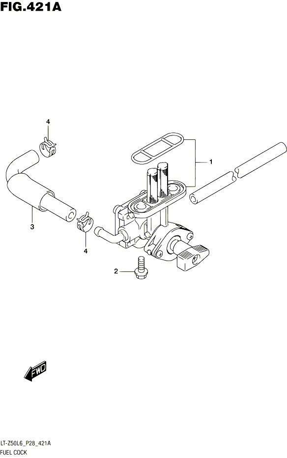 ROBINET DESSENCE POUR SUZUKI QUADSPORT 50 2016 POUR SUZUKI QUADSPORTLT Z50 L6 