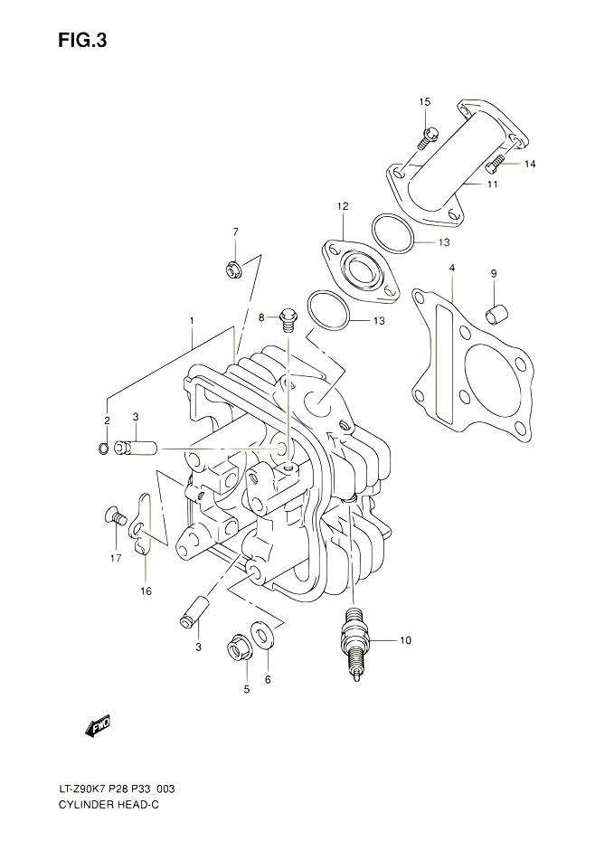 CULASSE POUR SUZUKI QUADSPORT 90 2010 POUR SUZUKI QUADSPORTLT Z90 L0  LT Z90Z L0 