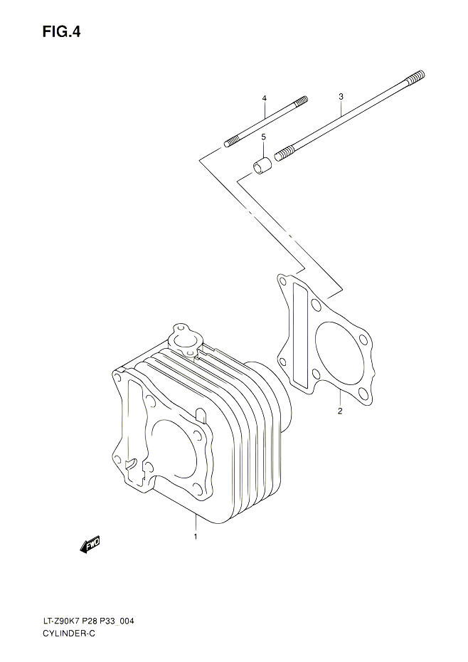 CYLINDRE POUR SUZUKI QUADSPORT 90 2010 POUR SUZUKI QUADSPORTLT Z90 L0  LT Z90Z L0 