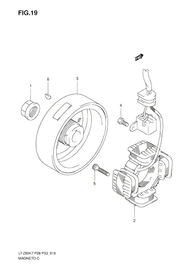 ALLUMAGE ROTOR STATOR POUR SUZUKI QUADSPORT 90 2010 POUR SUZUKI QUADSPORTLT Z90 L0  LT Z90Z L0 