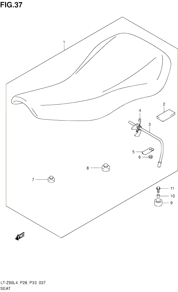 SELLE POUR SUZUKI QUADSPORT 90 2014 POUR SUZUKI QUADSPORTLT Z90 L4 