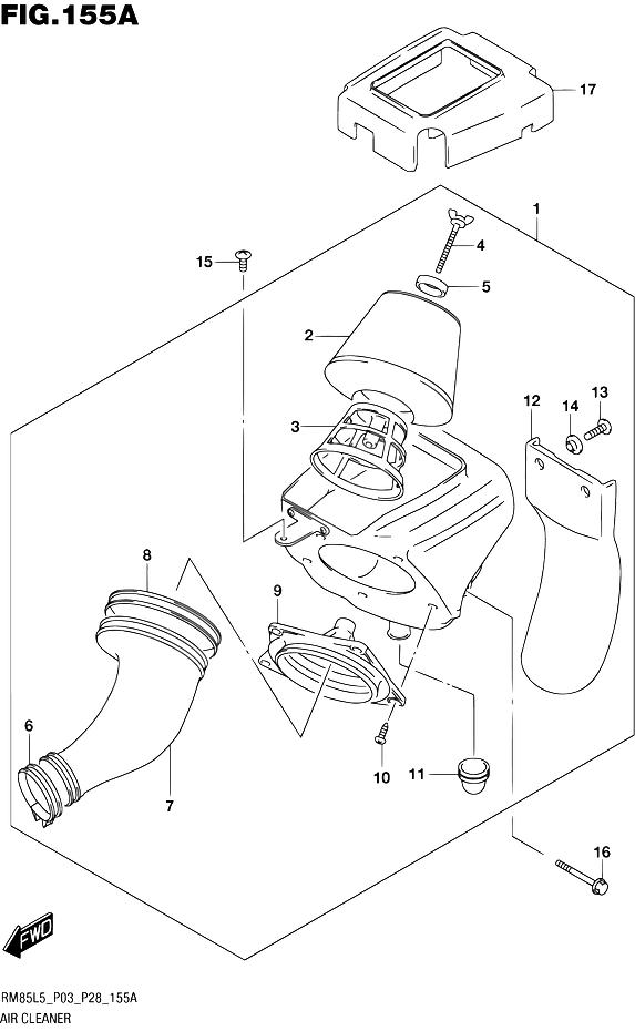 FILTRE A AIR POUR SUZUKI RMRM85L L5 1992