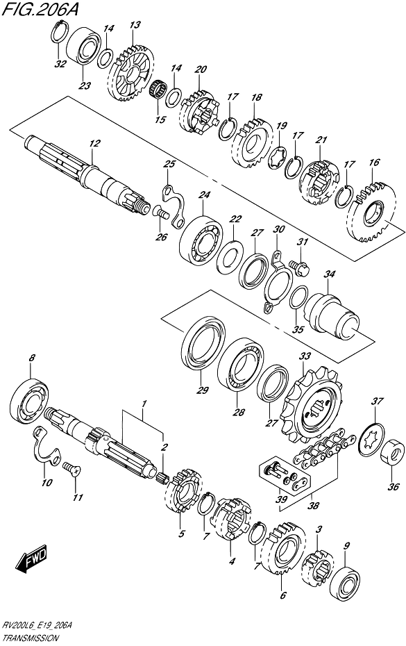 TRANSMISSION POUR SUZUKI VAN VANRV200 L6 2016