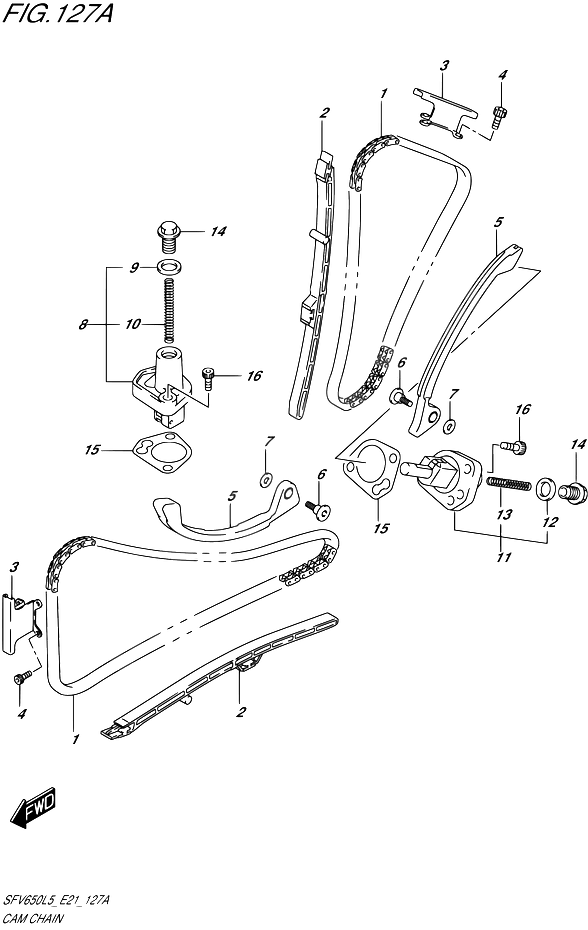 DISTRIBUTION POUR GLADIUS 650SFV650A L5 2015